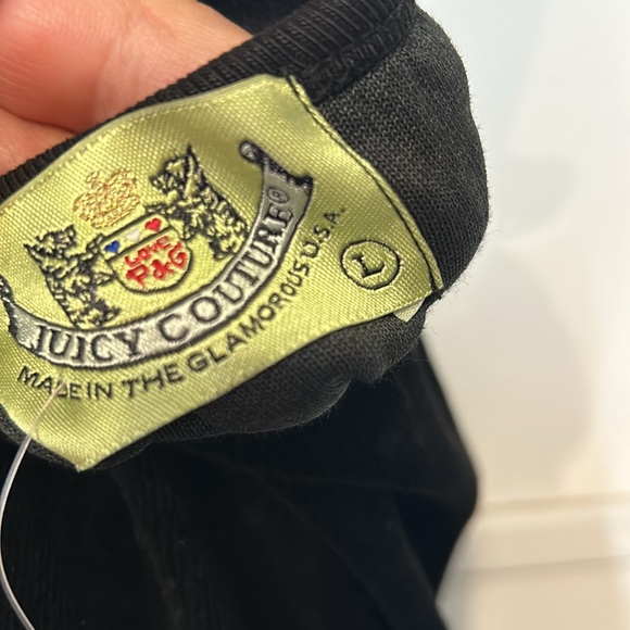 Original Juicy Couture Black Terry Halter Dress- sz L- NWT - Picture 6 of 9